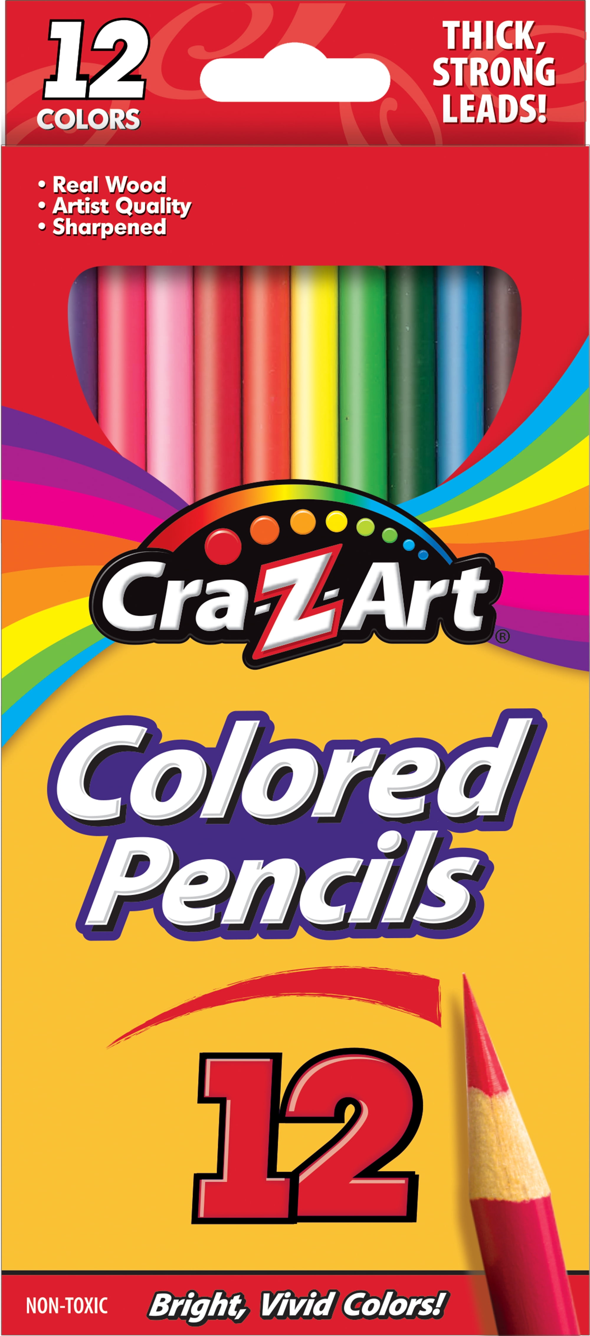 Cra-Z-Art Colored Pencils, 12 Count, Beginner Child to Adult, Ages 4 and up