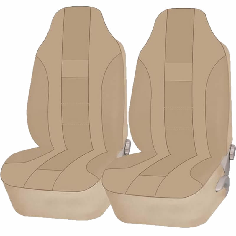 Premium Universalfit 2 Piece Front High Back Seat Covers Set for Car