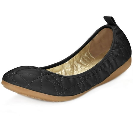 elasticized ballet flats