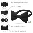 thumbnail image 2 of Pajarita negra de tela con lazo, unisex, ajustable, de estilo Bow Tie House, 2 of 6