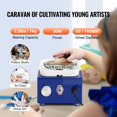 thumbnail image 2 of Mini Pottery Wheel for Kids & Beginners - 2 Turntables, Adjustable Speed, 17 Accessories - 2.6/3.9in Ceramic Wheel Machine, 30W, Blue, 2 of 7