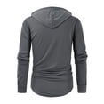 thumbnail image 3 of Yuncity Hoodie For Men Autumn Casual Solid Lace Up Hooded Long Sleeve Sweater Sweatshirts Tops Men's Hoodies Xl, 3 of 7