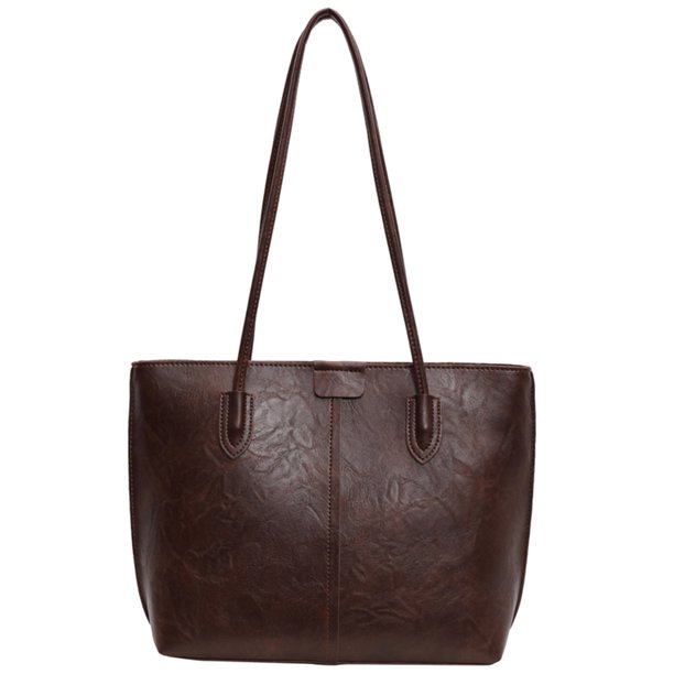Bolso Hombro Mano para Mujer Color Sólido Cuero PU