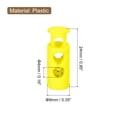 thumbnail image 2 of Unique Bargains 30Pack 4mm Cord Lock Plastic Double Hole Spring Toggle Stoppers, Light Yellow, 2 of 5