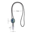 thumbnail image 3 of Vintage Bolo Tie , Camisa Cadena Bisutería Único Oval Colgante para Boda Unisex Cumpleaños de Moda Nupcial , Plata Sunnimix Corbata de vaquero, 3 of 8