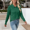 thumbnail image 3 of Cardigan Sweaters for Women Wool Blend Lightweight Trendy Long Sleeve Lapel Collar Button Down Sweater Cardigans Fall, 3 of 7