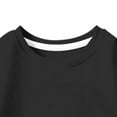 thumbnail image 5 of idosla Girls Long Sleeve Shirts Casual Color Block Loose Oversized Tees Blouse Crewneck Pullover Fall Basic Sweatshirts (Black, 11-12 Years), 5 of 6