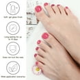 thumbnail image 7 of DUKASOU Toenail Stickers-Semi Cured Gel Toenail Strips-Pink Rouge Button, Long Lasting DIY Salon Nail Art Stickers Kit for Adults, 26 Count, 7 of 7