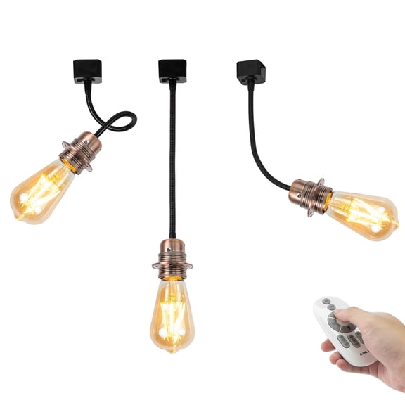 Kiven H-Type track lighting pendants,Dimmable h track pendant lights with Aluminum Socket,3-Light Track Lighting Heads for Kitchen Island Hallway Restaurant,Copper Red Finish
