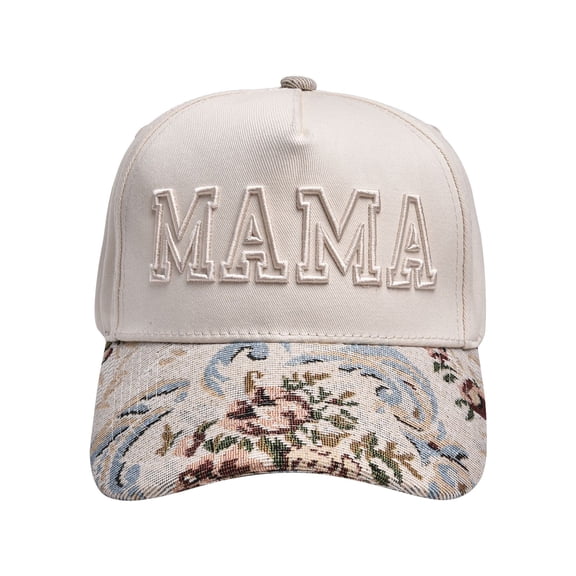 Hkoxplj Visor Hat for Women Tapestry MAMA Embroidered Baseball Cap Adjustable Brim Trucker Hat for Women Cute Mama Hat Mother's Casual Sun Hat