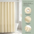 thumbnail image 2 of Unique Bargains Waterproof Geometry Shower Curtain Set with 12 Hooks Beige 71"W x 71"L, 2 of 8