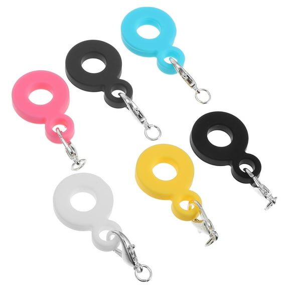 FRCOLOR 6pcs Silicone Straw Charm Adapters Dangle Straw Topper Charms Portable Straw Props Straw Toppers Charm Straw Pendants For Drinking Tumbler Supplies Assorted Color