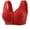 Red, variant on Front Closure Bras for Women Comfort Wide Strap Push up Bras Wirefree Liftup Everyday T-Shirts Bralettes