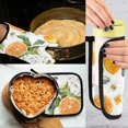 thumbnail image 5 of Yayeee Oven Mitts and Pot Holder Set of 2 Heat Resistant Kitchen Gloves Baking Hot Pad, Orange Watercolor Bees, 5 of 5