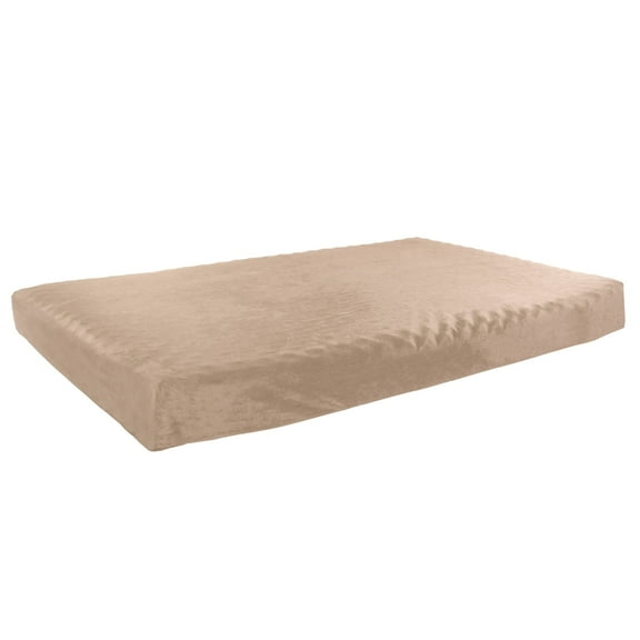 PETMAKER 2-Layer Orthopedic Dog Bed with Machine Washable Sherpa Cover, Tan