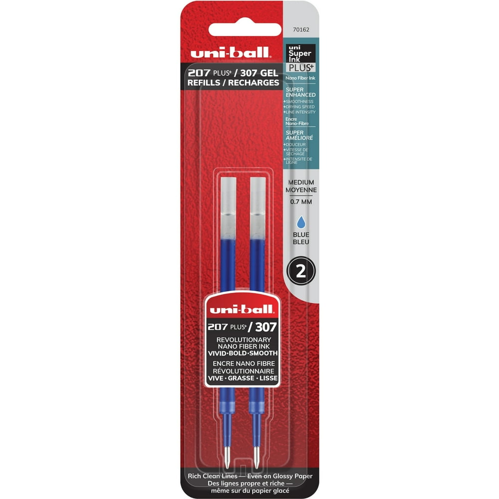 uniball, UBC70162, 207 Plus Gel Rollerball Pen Refills, 2 / Pack