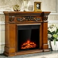 thumbnail image 3 of Costway 22.5'' Electric Fireplace Insert Freestanding & Recessed Heater Log Flame Remote, 3 of 9