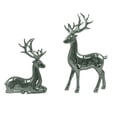 thumbnail image 2 of 2Pcs Resin Reindeer Statue Small Christmas Seated And Standing Deer Figurine, Reindeer Ornaments For Living Room, Wine Cabinet, Display Stand, Bedroom, Office Desktop, 2 of 5