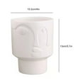 thumbnail image 2 of OUSITAID Ceramic 5 Inch Large Head Planter Pot Self Watering Face Planter Pot for Plants with Drainage Holes, 2 of 10