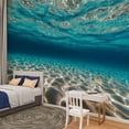 thumbnail image 2 of Peel and Stick Wallpaper Underwater point view shallow tropical lagoon sand sea Modern Art Wall Mural Decor Self Adhesive and Removable 100in x 144in, 2 of 8