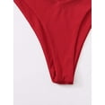 thumbnail image 3 of Maillot de Bain Deux Pièces pour Femmes, Bikini Triangle et String à Nouer sur le Côté, 3 of 5