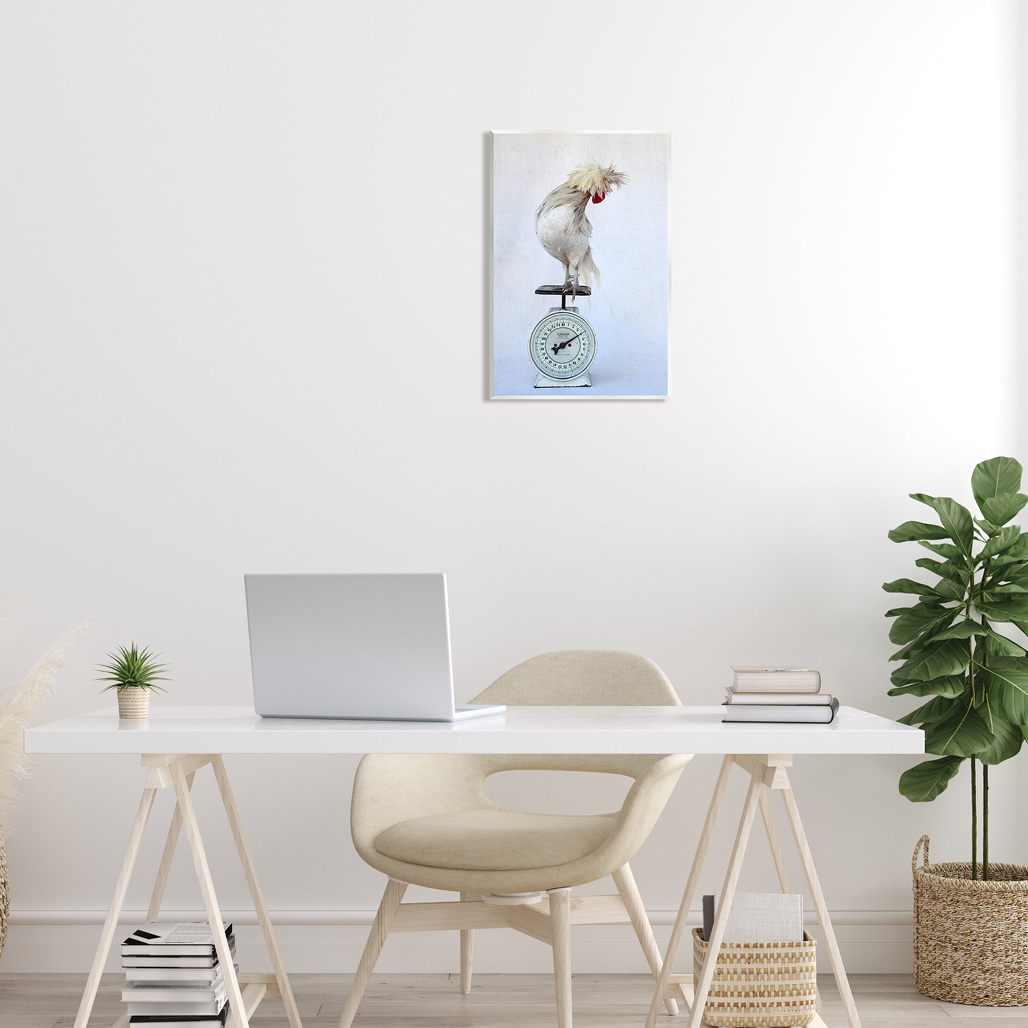 Stupell Industries White Bird Standing Vintage Kitchen Scale Photography Photograph Unframed Art Print Wall Art, Design by Tania Soderman