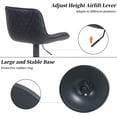 thumbnail image 5 of Kidol & Shellder Soft Bar Stools Set of 2 Black Adjustable Swivel Barstools with Back, 5 of 6