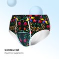 thumbnail image 3 of Pofeuu Mexican Flower 2 Print Boy's Briefs Toddler Boys' Underwear, Organic Cotton, Comfort Briefs-Small, 3 of 7