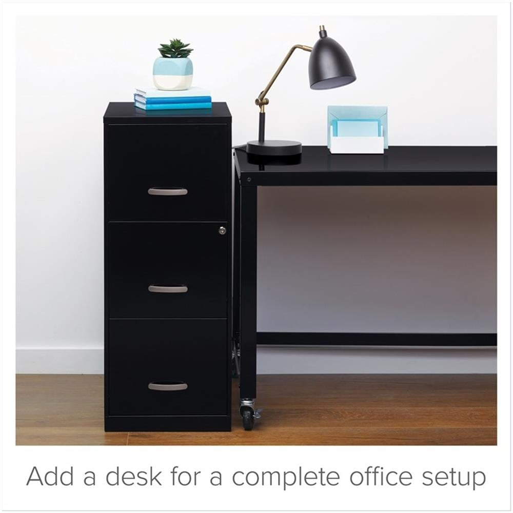 Scranton 3 Drawer Letter File Cabinet in Black