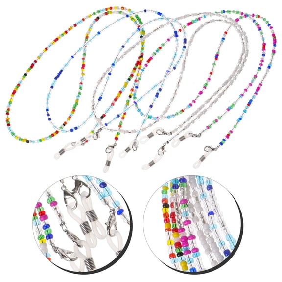 CATIEBYE 4Pcs Glasses Rope Eyeglasses Cord Transparent Yellow for Glasses