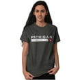 thumbnail image 4 of Michigan Map State Shape Established Men's Graphic T Shirt Tees Brisco Brands X, 4 of 6