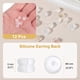 thumbnail image 2 of 12 piezas Respaldos para Aretes, Kit de Reemplazo de Respaldos de Aretes de Silicona Clara para Asegurar Aretes para Studs y Aretes Caídos para Mujeres y Hombres, Claro, 2 of 7