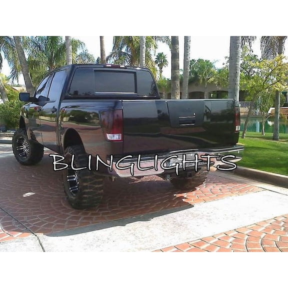 For Nissan Titan Murdered Out Taillight Covers Taillamp Smoked Overlays