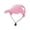 Pink, variant on Corduroy Pet Sun Hat – Adjustable Baseball Cap with Ear Holes for Dogs & Cats, UV Protection Outdoor Accessory, 1-Pack Black L