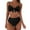 Black, variant on UTSJKR Womens Two Piece High Waisted Bikini Sets Sexy High Cut Swimsuit Tie Knot V Neck Bathing Suit Tummy Control Black 8-12