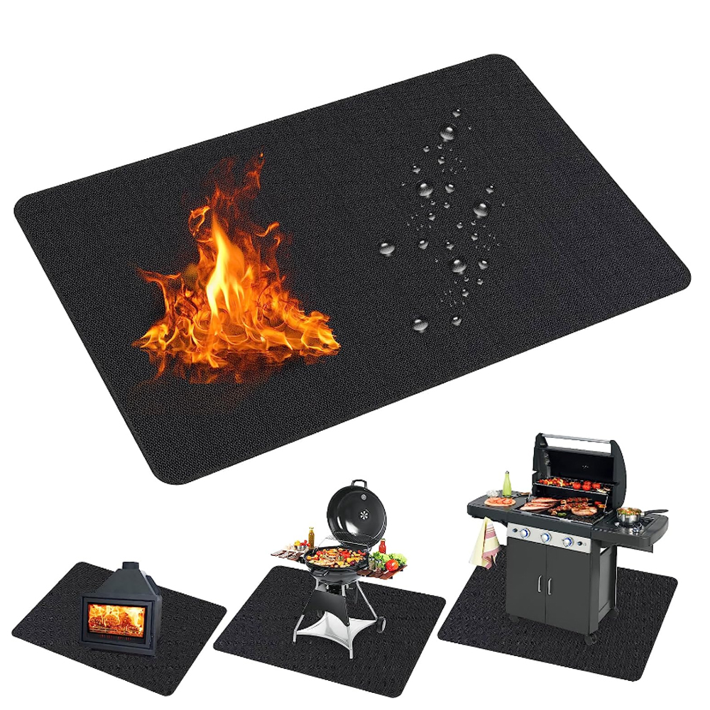 23.62*31.5in Under Grill Mat for Outdoor Grill, Fireproof Mat for