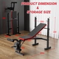 thumbnail image 7 of Weight Bench,Blacksmith Foldable 750lbs 5-In-1 Weightbench Set with Squat Rack and Leg Extension & Curl,Gym Exercise Equipment Bench for Full Body Home Gym, 7 of 7
