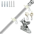 thumbnail image 1 of Stainless Steel Flag Pole Sectional Flagpole Kit 5FT Outdoor Wall Mount Flagpole with Spinning Base for Residential or Commercial, 1 of 6