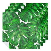 FACANNAP Tropical Napkins Hawaiian Luau Palm Leaves Napkins Cocktail Paper Safari Green Napkins for Summer Dinner Luncheon Aloha Jungle Themed Party Birthday Fiesta Supplies 4 PCS