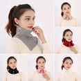 thumbnail image 2 of Visland Fake Collar Scarf Soft Velvet Thickened Winter Scarf Windproof Buttons Closure Knitting Collar Decorative Scarf, 2 of 8