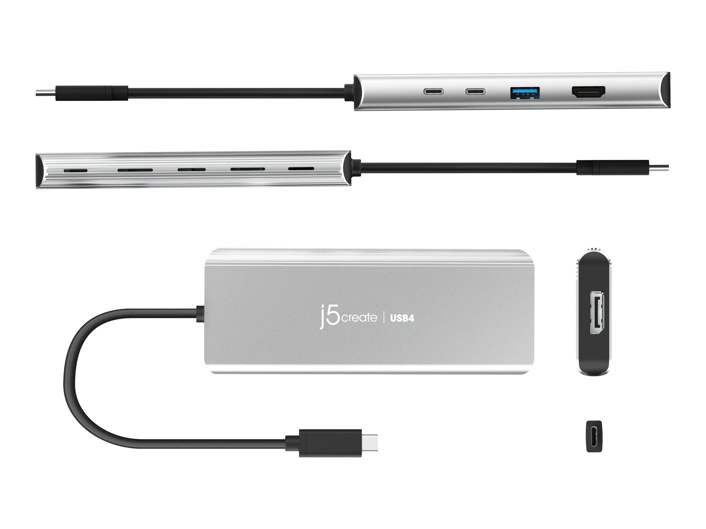 j5create JCD401 - Docking station - USB4 / Thunderbolt 4 - HDMI, DP, USB-C