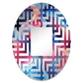 thumbnail image 2 of Designart "Waves of Mystic Aura in Pink I" Abstract Maze Round Wall Mirror - Oval Printed Decorative Mirror - Multiple Color Options, 2 of 5