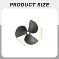 thumbnail image 2 of 1 Set RC Boat Propeller, 3 Blades Propellers 4.8mm Hole Dia 52mm OD CW/CCW Clockwise Rotating Drill Propeller, Black, 2 of 7