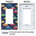 thumbnail image 3 of Yayeee Rocker Switch Wall Plate 1-Gang 4.6"x2.9" Home Decorative Outlet Cover, Rainbow Space Cat, 3 of 6