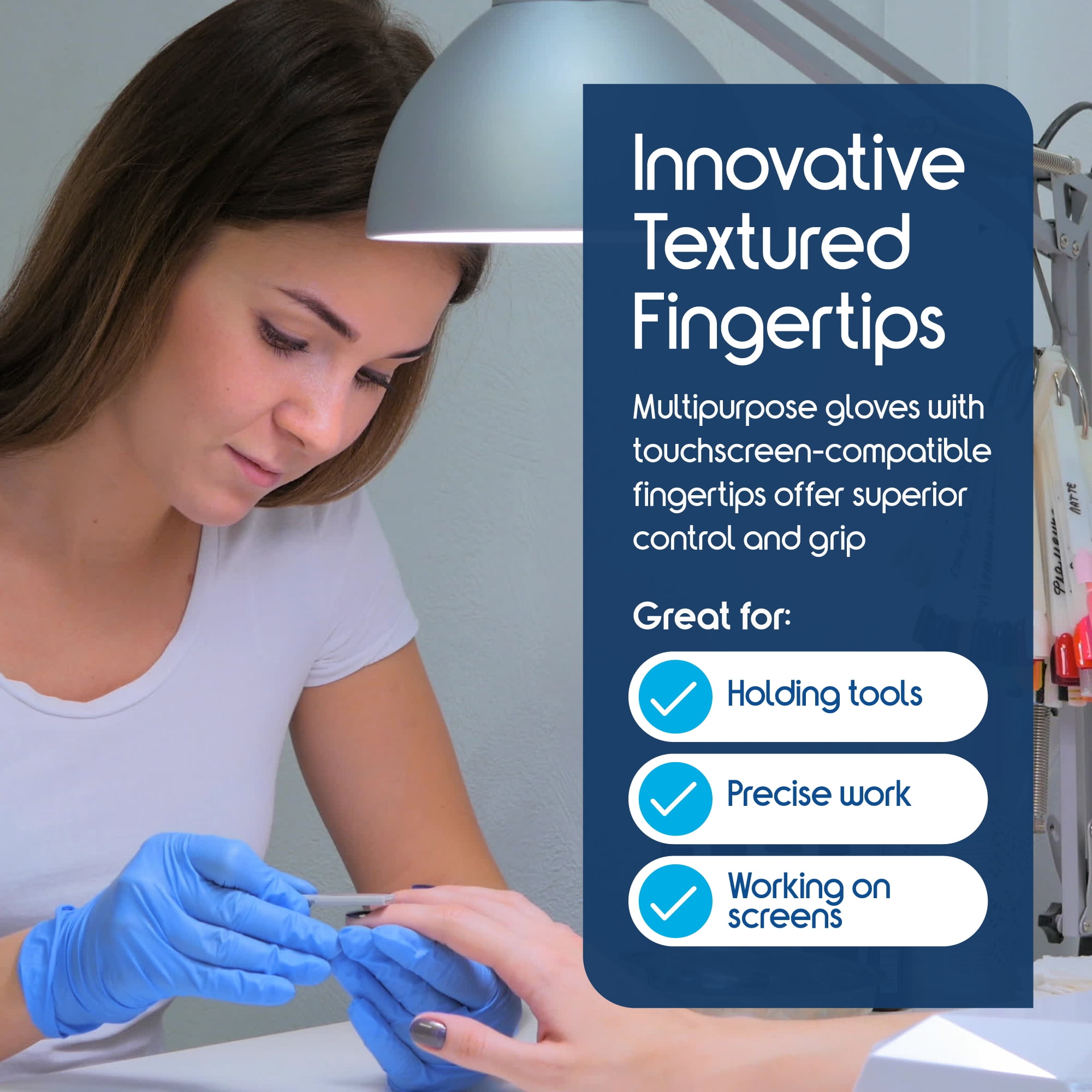 Inspire Nitrile-Vinyl Blend Exam Gloves Disposable Latex Free | Medical Gloves Multipurpose Disposable Gloves Cooking Gloves Cleaning Gloves, Latex Free Gloves For Food Prep Vinyl - Nitrile Gloves