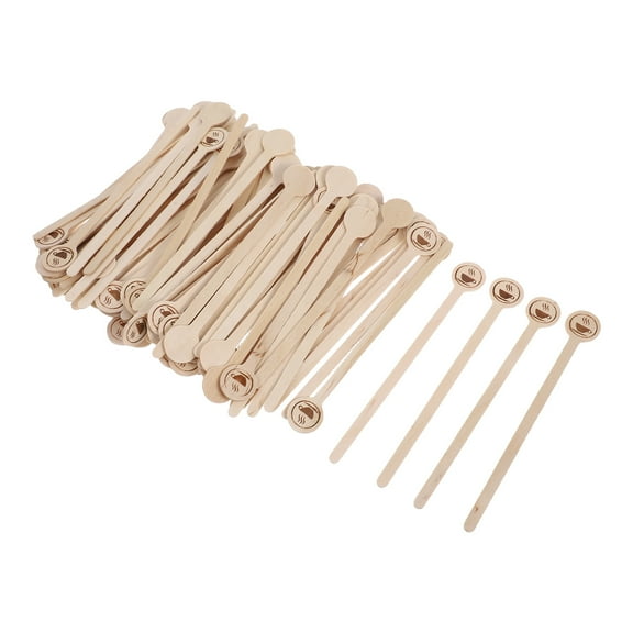 Masteelf 100 Pcs Wooden Disposable Stirring Sticks For Coffee And Hot Beverages Suitable For Coffee Stations And Tea Bars Great For Mixing Hot Chocolate And Cocktails