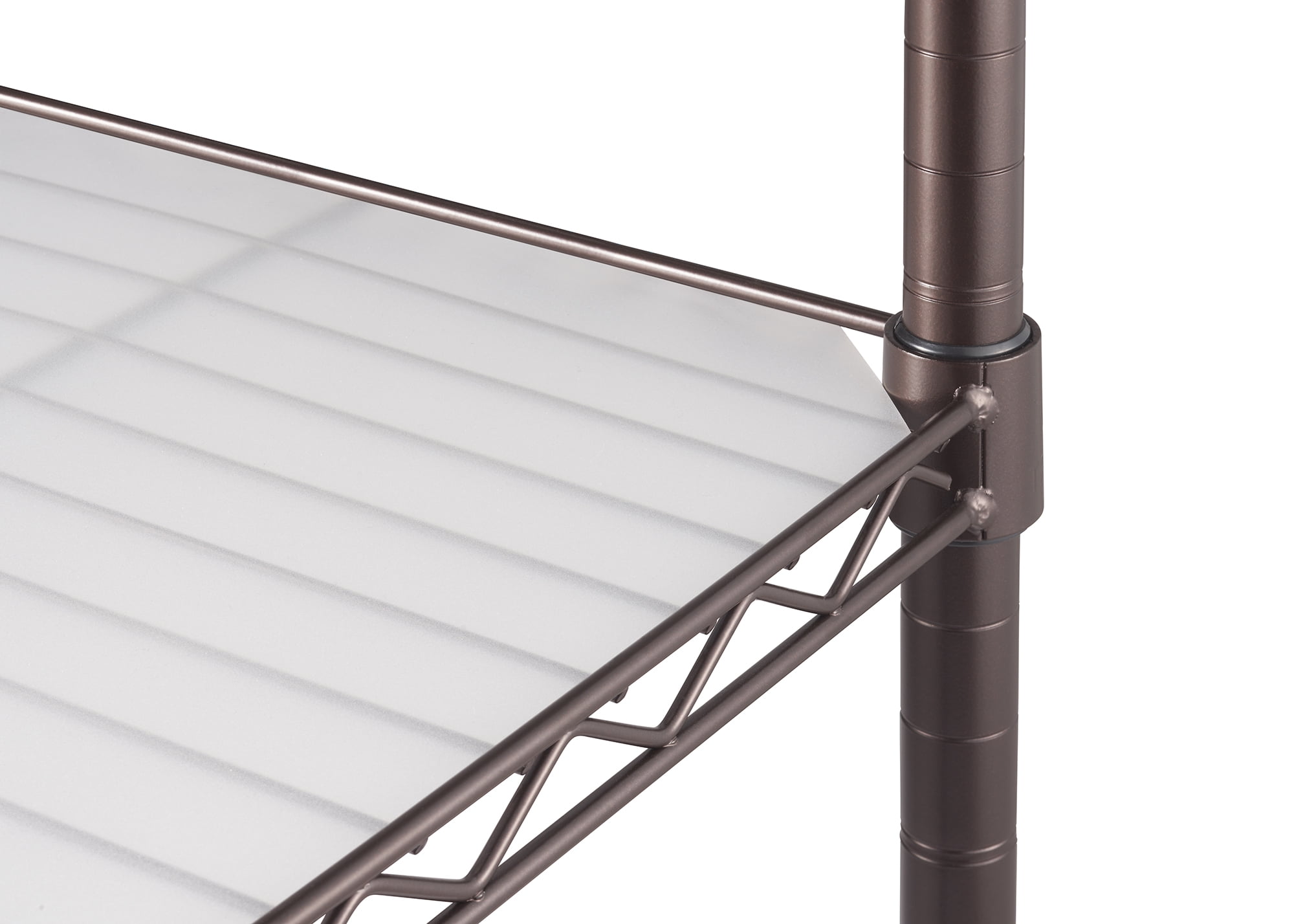 TRINITY 4-Tier 36x14x54 Commercial Wire Shelving w/ Liners, NSF - Dark Bronze