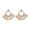 White, variant on MKLEKYYGold Hoop Earrings Fan Shaped Fabric Tassel Earrings Bohemian Retro Personality Pearl Earrings Earrings Autumn and Winter Popular Earrings