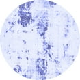thumbnail image 1 of Ahgly Company Machine Washable Indoor Round Abstract Blue Modern Area Rugs, 7' Round, 1 of 4