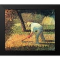thumbnail image 2 of Seurat, Georges 14x12 Black Modern Framed Museum Art Print Titled - Farm Laborer With Hoe, 2 of 5